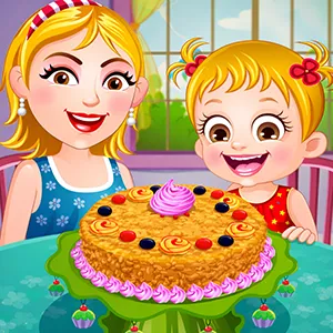 Baby Hazel Baking Apple Cake