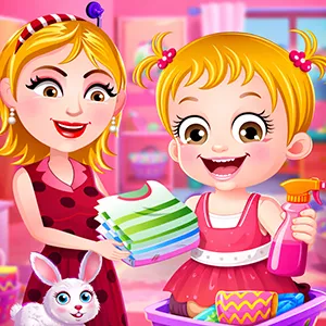 Baby Hazel Cleaning Time