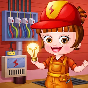 Baby Hazel Electrician Dressup