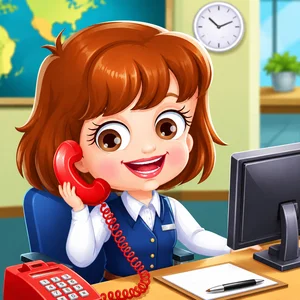 Baby Hazel Receptionist Dressup